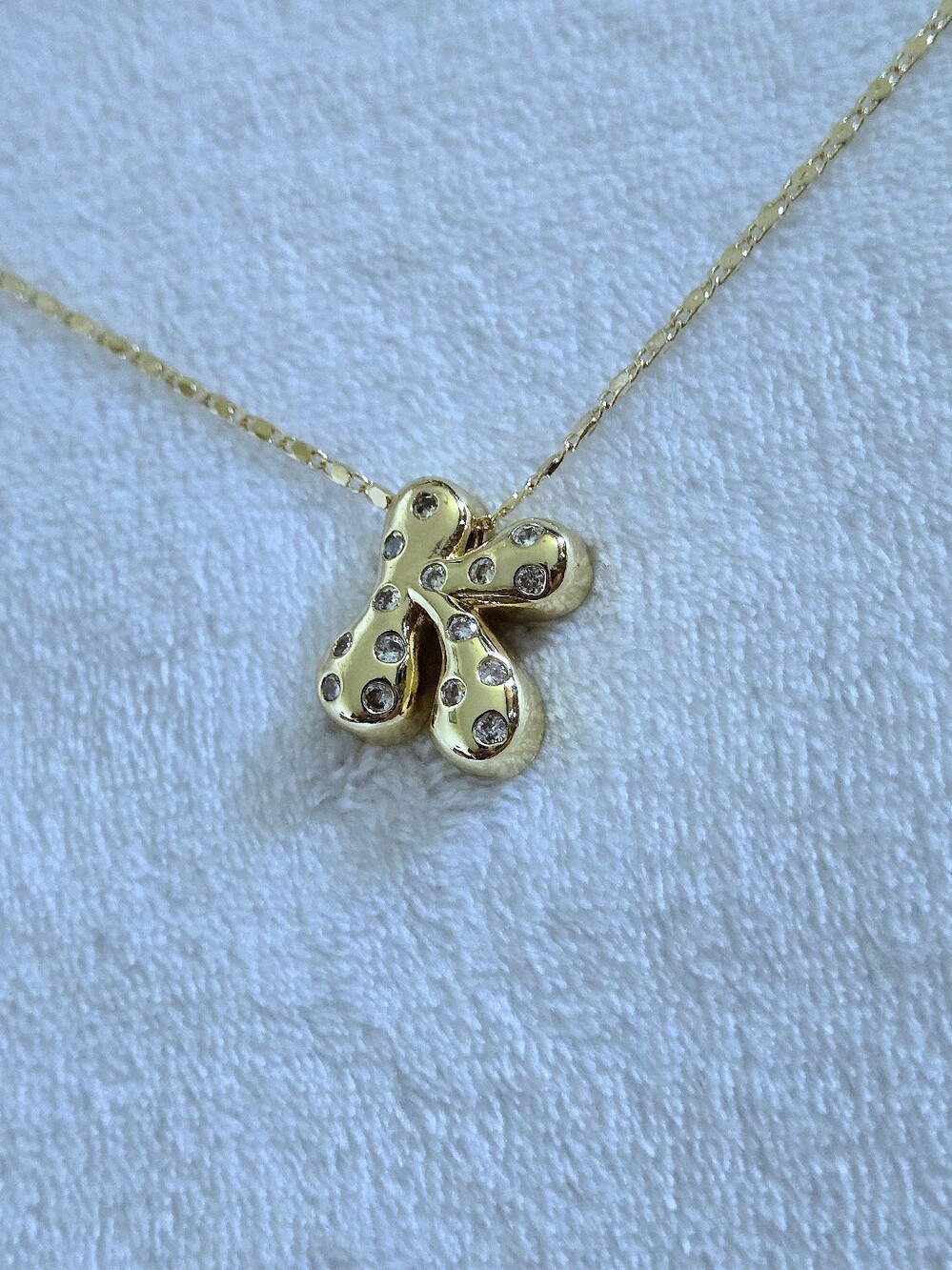 Gemelli👭 Puffy Letter "K" Initial Pendant Necklace - Picture 5 of 16